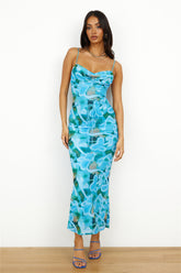 Vivid Colors Maxi Dress Blue Crush