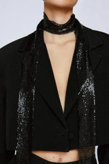 Tassel Metal Neck Tie Scarf