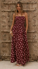 Solare Maxi Dress - Merlo/Marshmallow