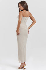 Nalini Sand Maxi Dress