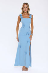 Moonlight Veil Maxi Dress Blue
