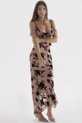 Pink Rose Dessert Top + Craft Skirt Set