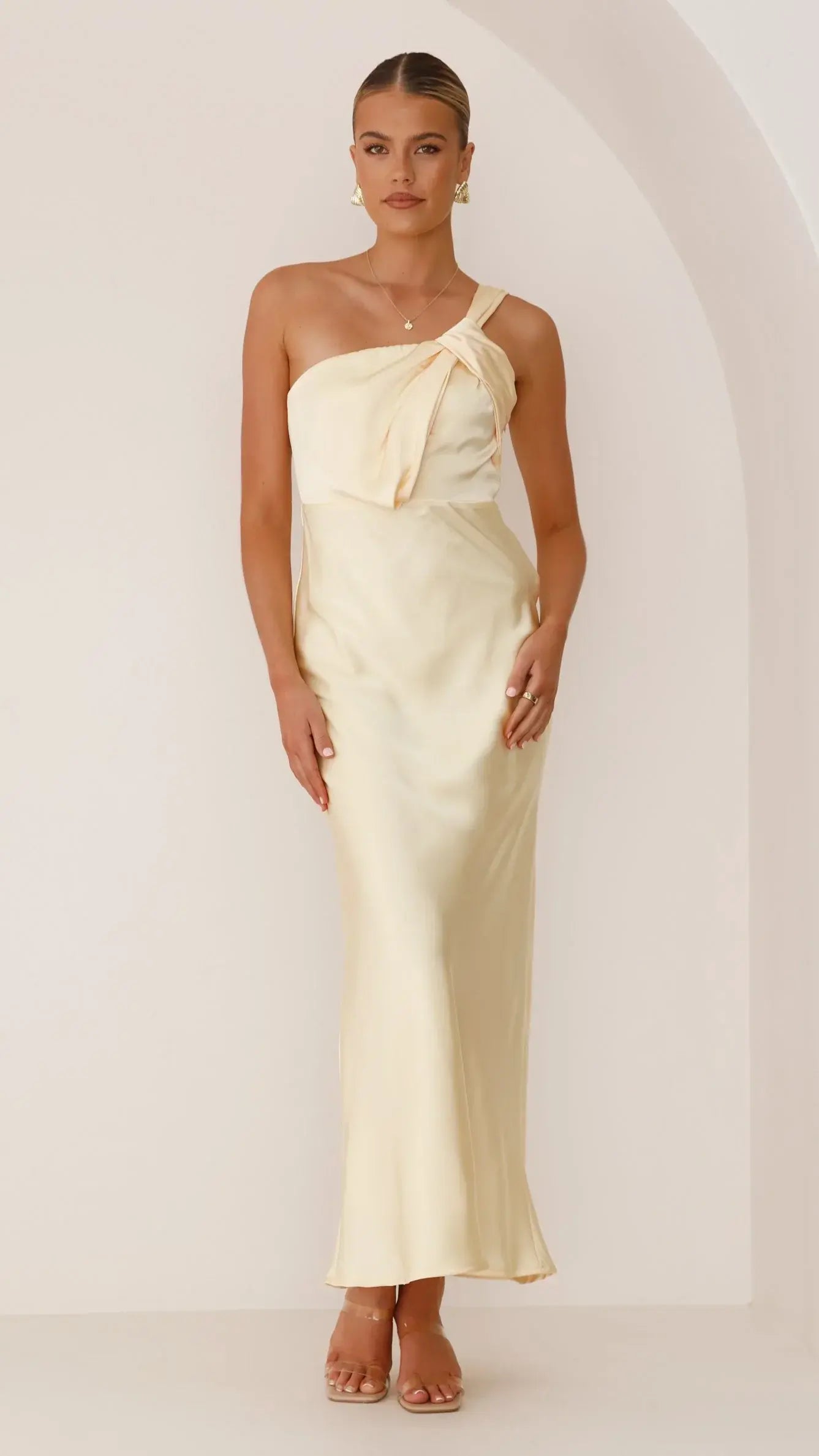 greta maxi dress beige GRETA HALTER MAXI DRESS ECRU