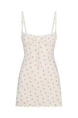 SKIMS Logo Pointelle Mini Dress